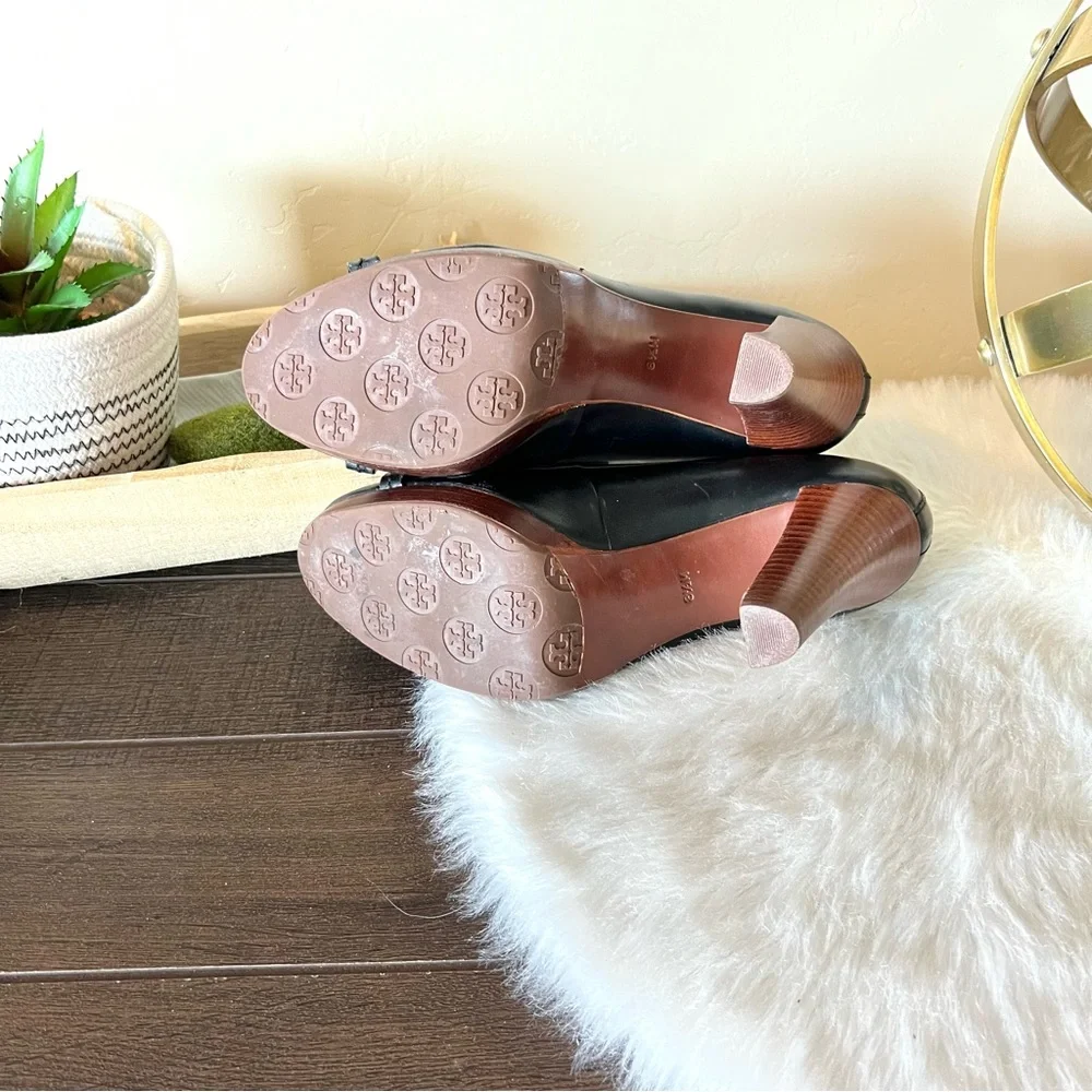 Tory Burch black leather heels - Picture 4 of 5